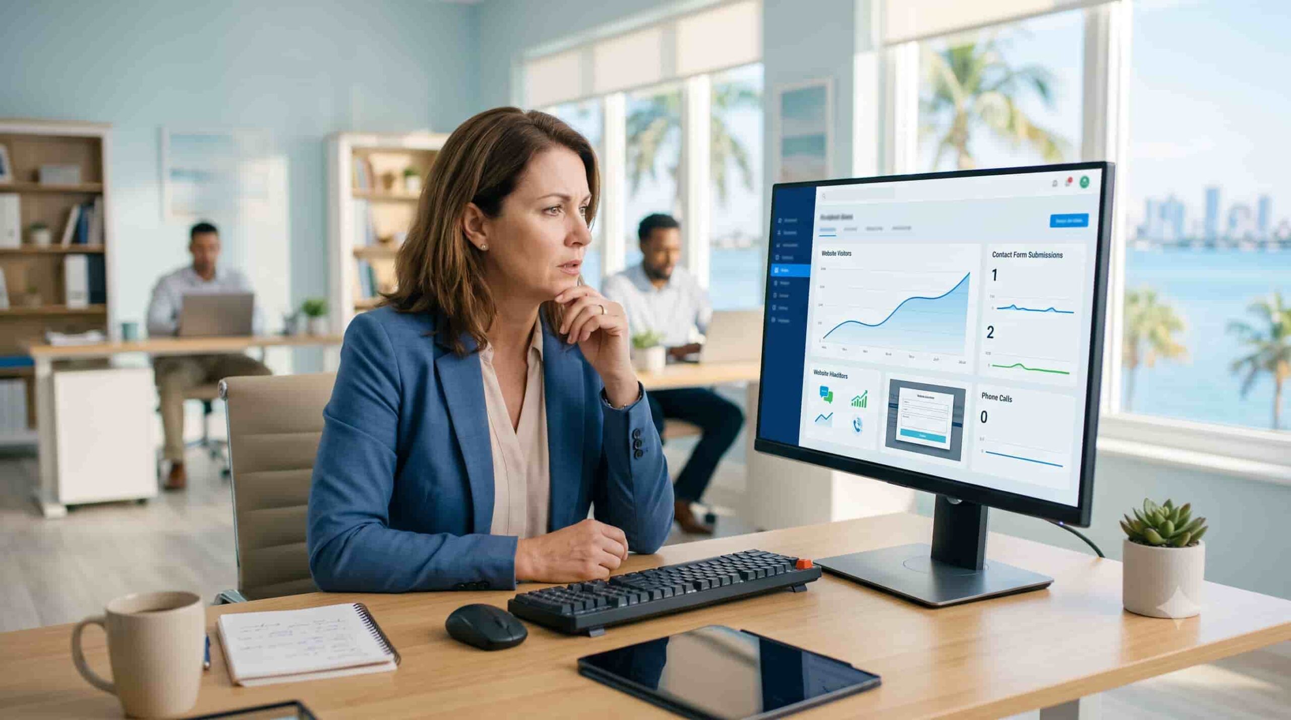 Bradenton business owner investigating why their website is not generating leads.